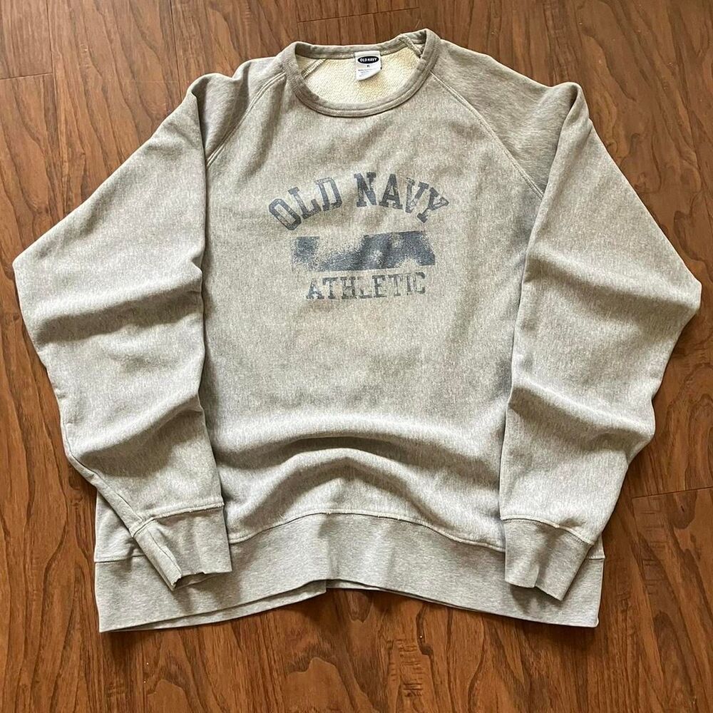 Old-navy Men's Grey and Brown Sweatshirt
